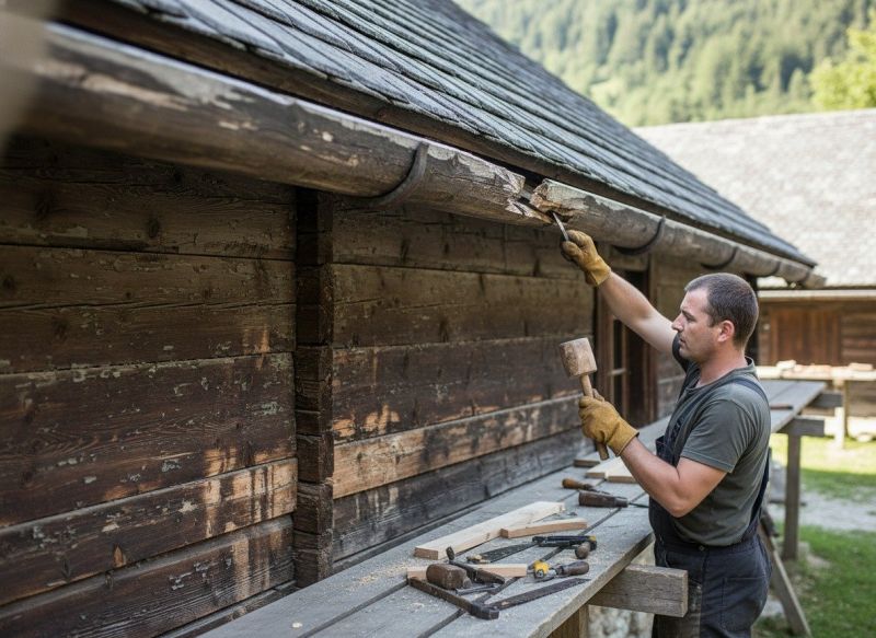 Wooden Gutter Replacement detail